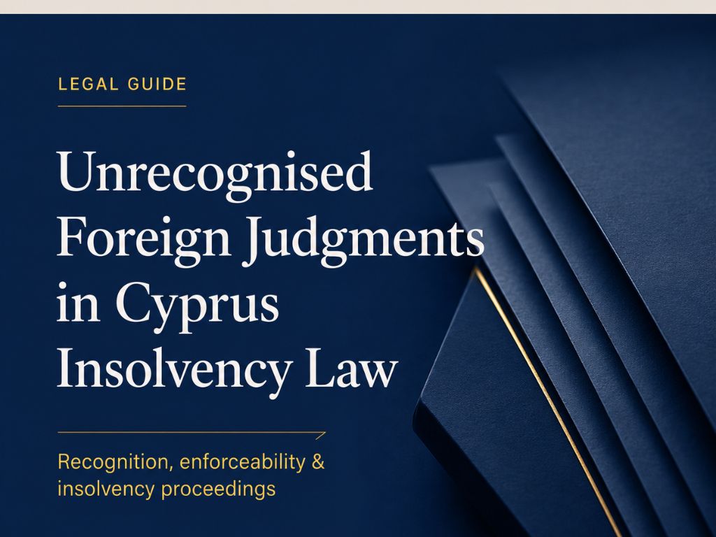 New Guide: Unrecognised Foreign Judgments in Cyprus Insolvency Law
